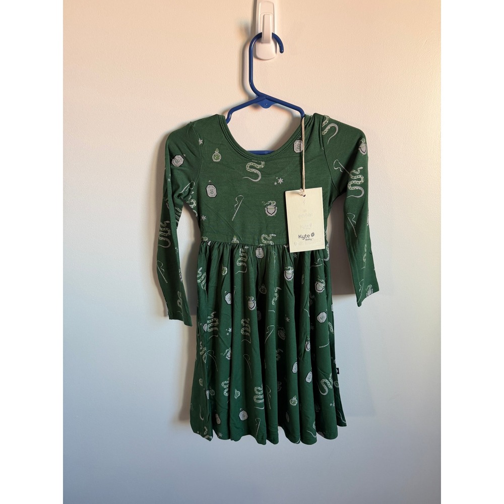 Kyte Baby Harry Potter Slytherin Bamboo Twirl Dress 3T NWT